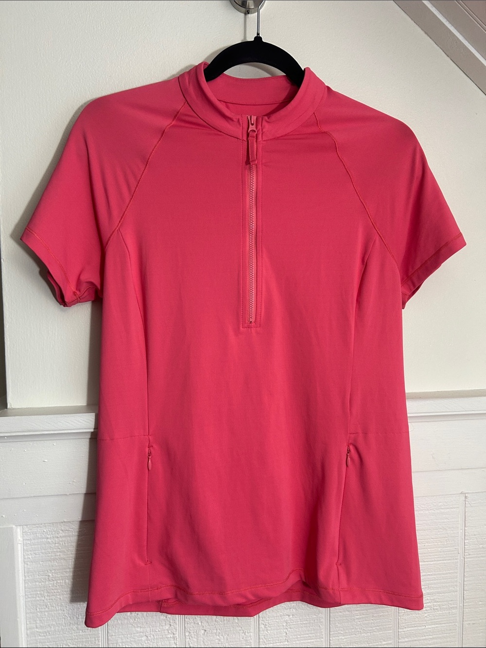 Title Nine Pink Outdoor Quarter Zip Top women’s Medium - Picture 3 of 7
